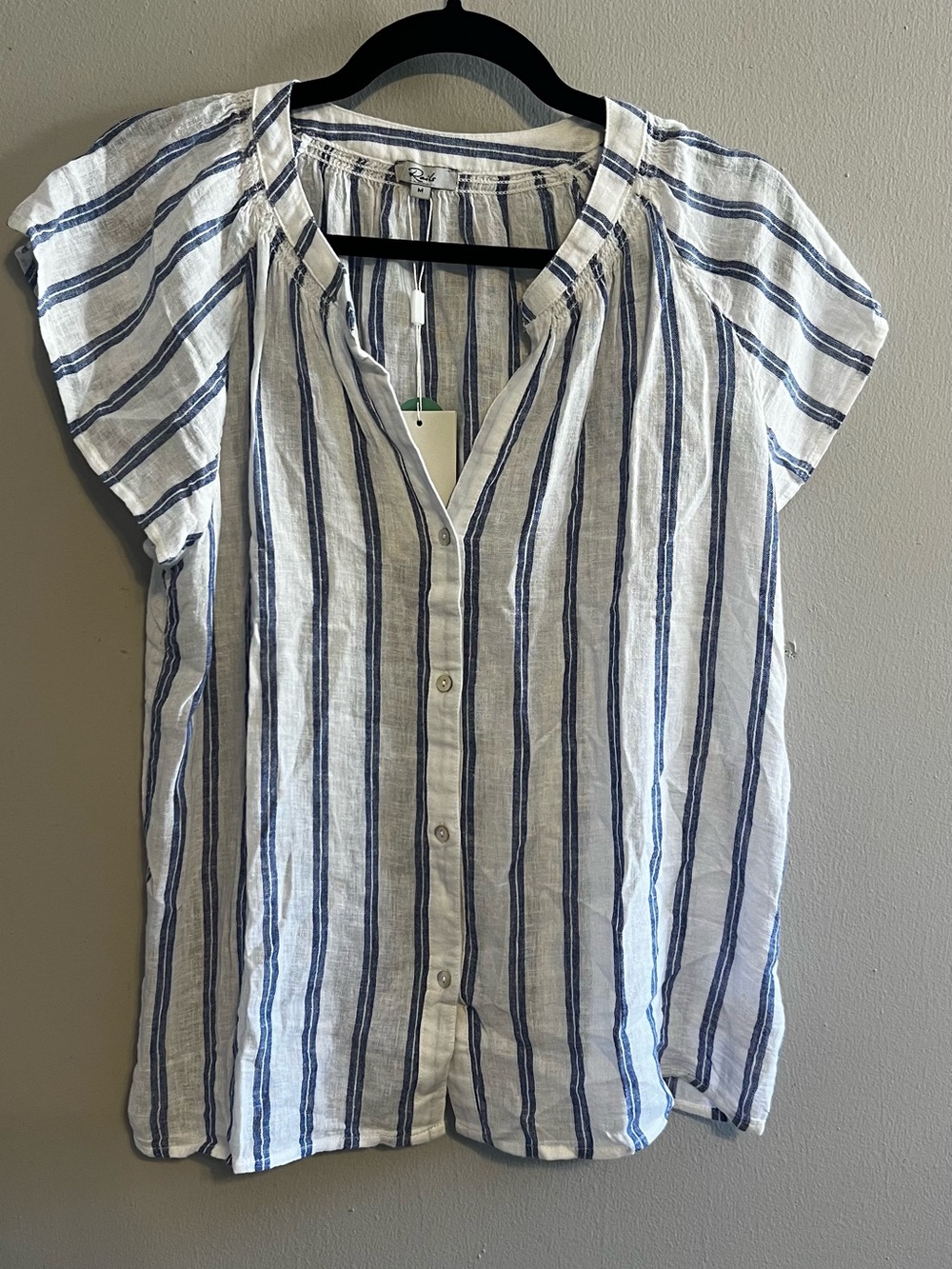 NWT Rails Alena Striped Linen Blend Blouse Top | Women’s Medium